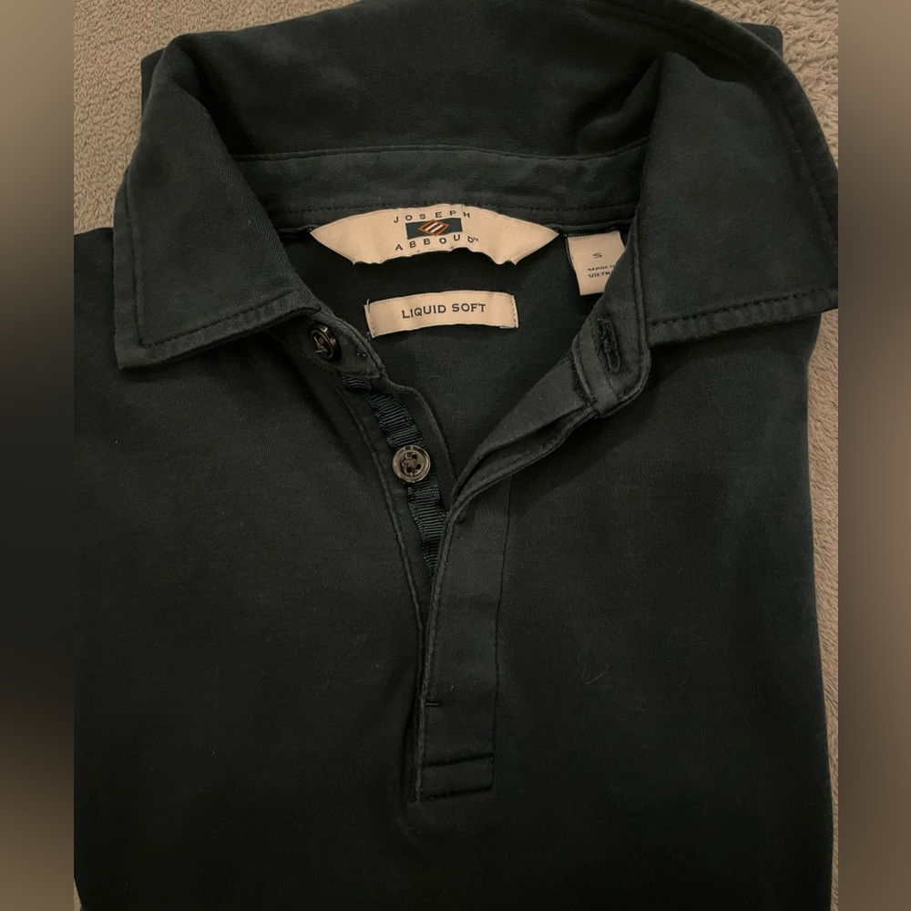 Joseph Abboud Liquid Soft Black Short Sleeve Shirt – M